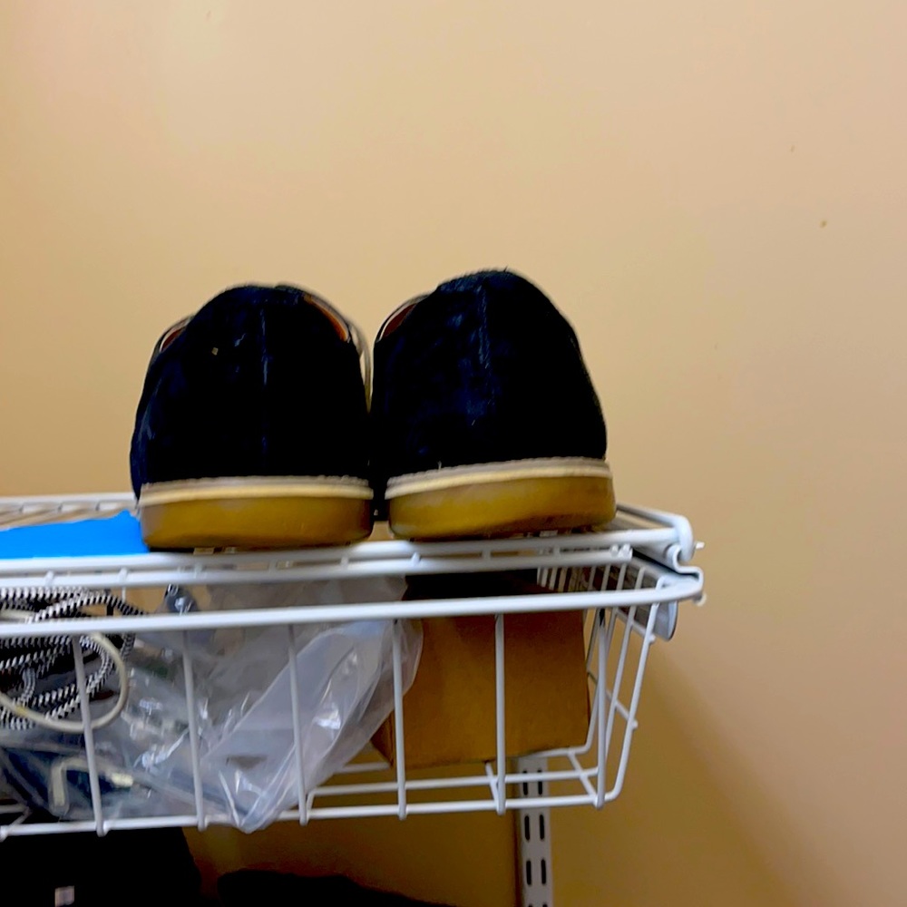 Black suede shoes